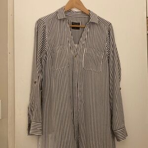 Preppy poplin pinstripe Oxford dress